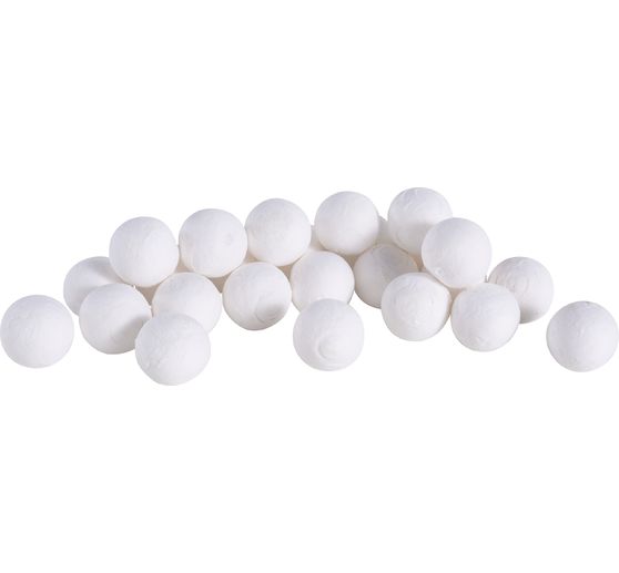 Cotton balls, white, Ø 25 mm, 25 pieces