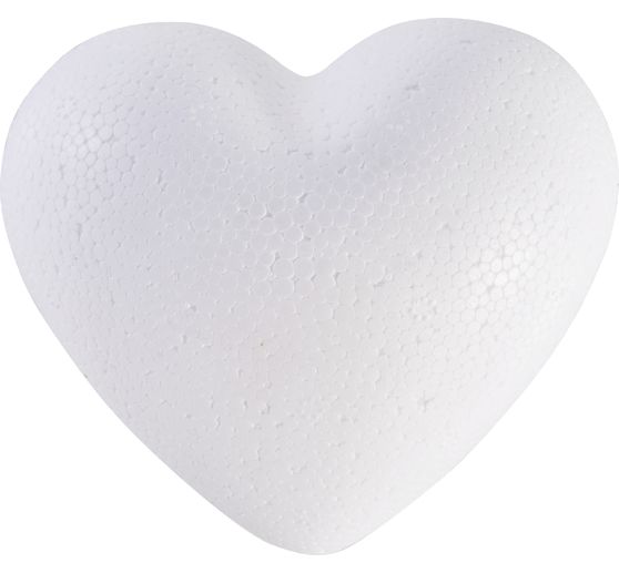 Coeur en polystyrène, forme pleine, 9 cm
