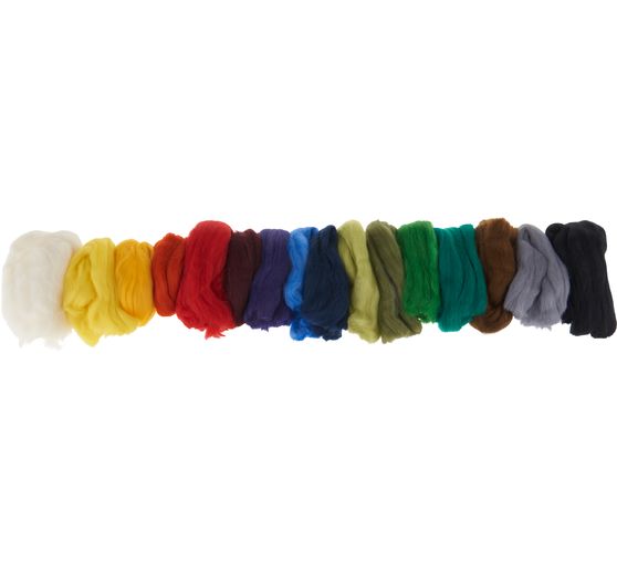 Laine féérique VBS « Assortie », 16 couleurs