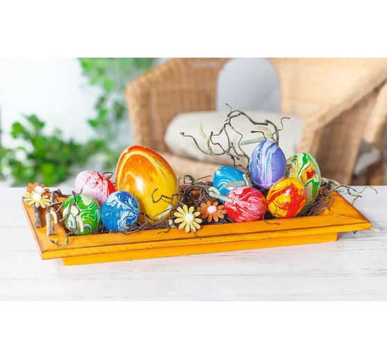 Œufs déco VBS, 10 pc., env. H 6 cm, Blanc