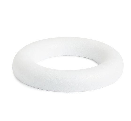 Demi-anneau en polystyrène (Romain), Blanc, env. Ø 30 cm