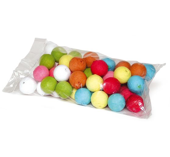 Boules en ouate « Assortiment multicolore », 50 pc.