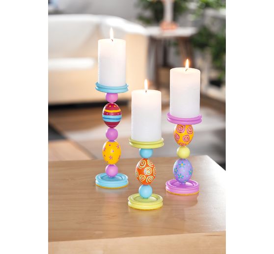 Œufs déco VBS, 10 pc., env. H 6 cm, Blanc