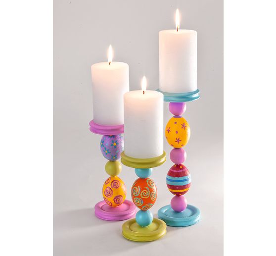 Œufs déco VBS, 10 pc., env. H 6 cm, Blanc