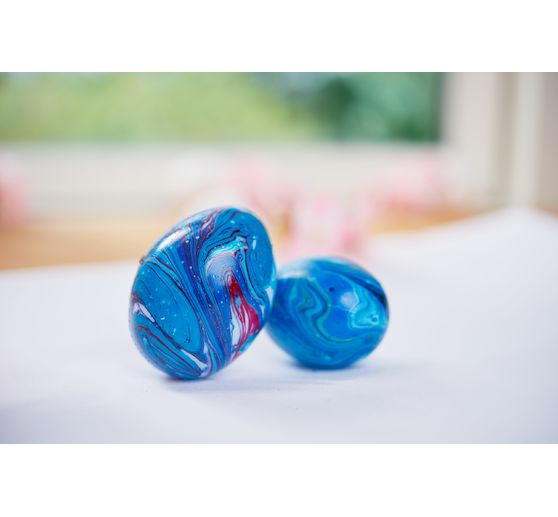 Œufs déco VBS, 10 pc., env. H 6 cm, Blanc