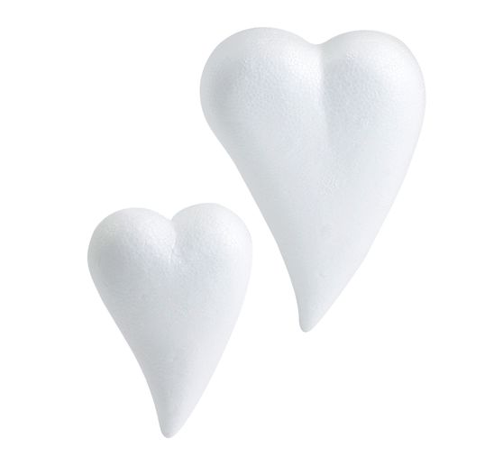 Cœur en polystyrène, forme goutte