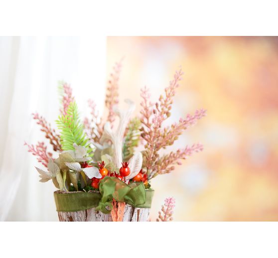 Cynorrhodons déco sur tige fil de fer VBS « Orange », 200 pc.
