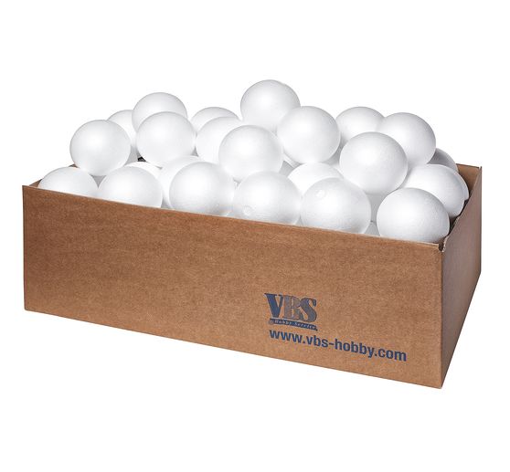 Boules en polystyrène VBS, Ø 8 cm, 50 pc.