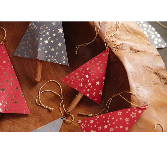 Papier cartonné à motifs « Golden Stars » 