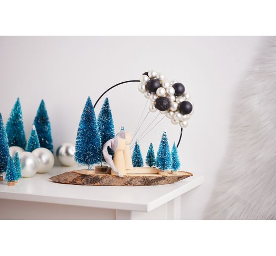 Boules de Noël en verre sur tige