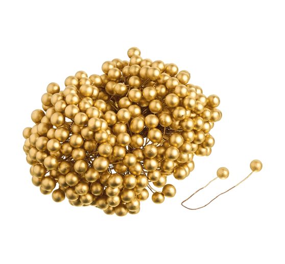 Baies déco sur tige fil de fer VBS « Ø 10 mm », 400 pc.