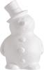 Styrofoam mold snowman with hat, 17 cm