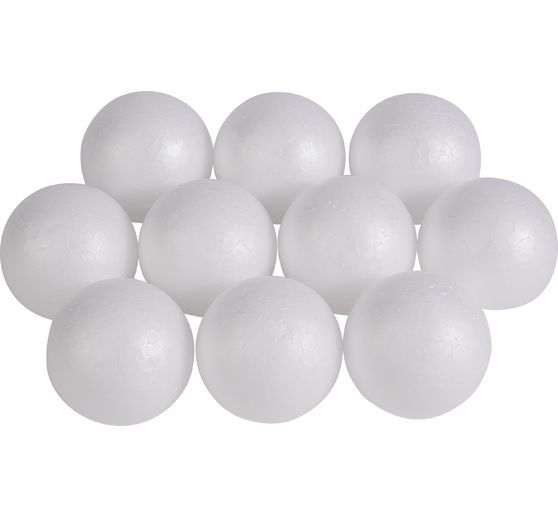 VBS Polystyrene ball, Ø 7 cm, 10 pieces