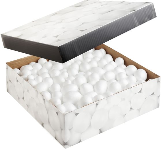 Set boules & œufs en polystyrène, 550 pc.