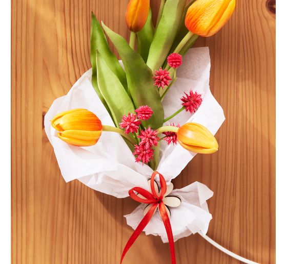 Bouquet de tulipes 3 fleurs et 2 bourgeons