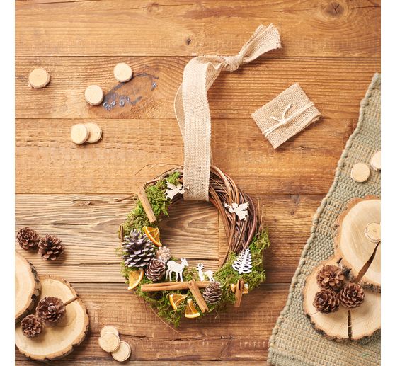 Pièces à disperser VBS « Motifs de Noël » dans un coffret en bois