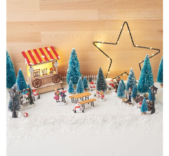 Sapins miniatures, enneigés, set de 16