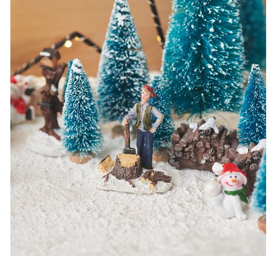 Sapins miniatures, enneigés, set de 16