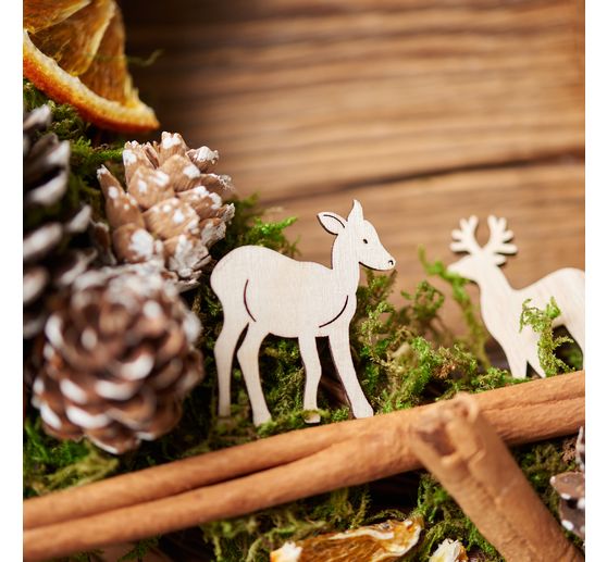 Pièces à disperser VBS « Motifs de Noël » dans un coffret en bois