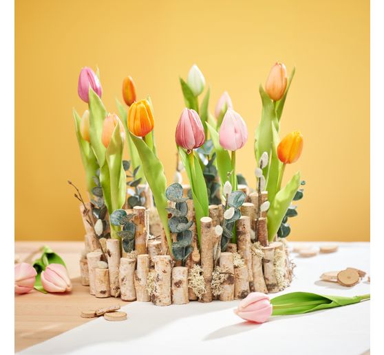 Bouquet de tulipes 3 fleurs et 2 bourgeons