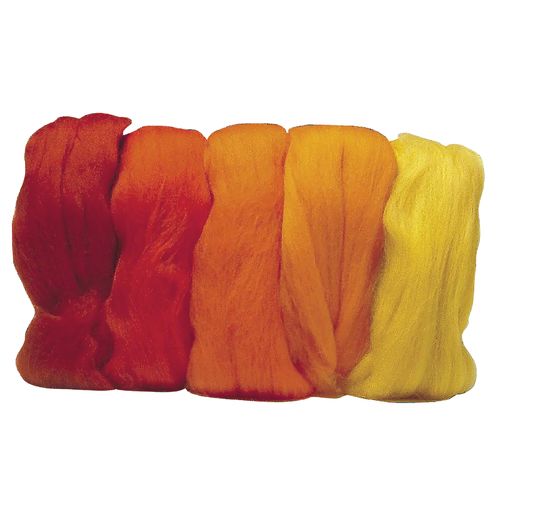 Assortiment de laine peignée Mérinos, super fine, 50 g