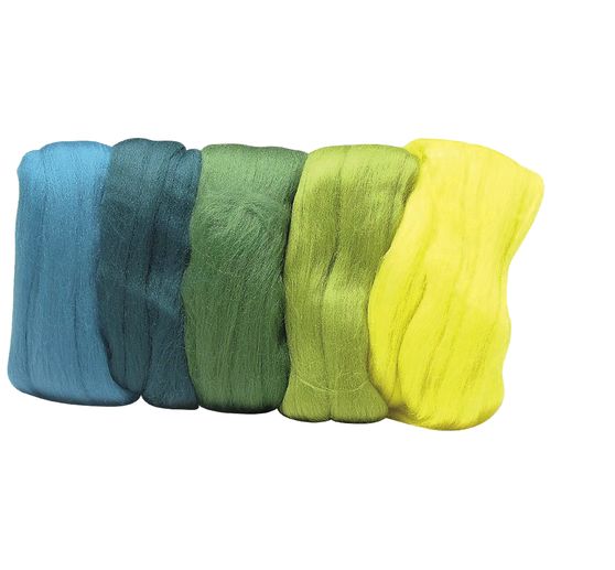 Assortiment de laine peignée Mérinos, super fine, 50 g