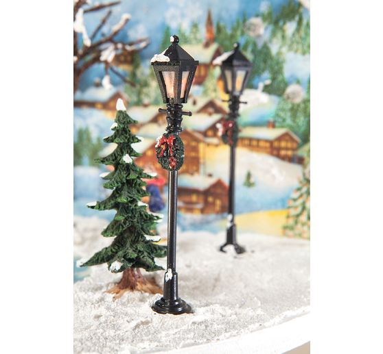 Lampadaires déco VBS avec éclairage, 4 pc.