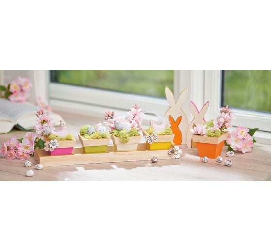 Plateau en bois 5 pots VBS