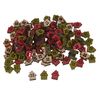 Pièces à disperser maisons « Wudi » Rouge/Naturel/Vert