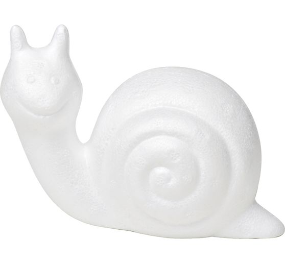 Figurine en polystyrène VBS « Escargot », env. l 14 x H 10,5 cm