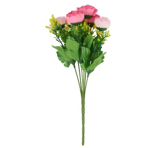 Bouquet de renoncules VBS, artificielles, Rose, env. 28 cm