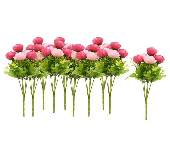Bouquets de renoncules VBS, artificielles, Rose, 10 pc.