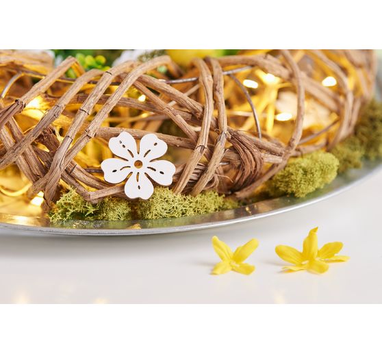 VBS Ranunculus, artificial, White/Yellow, approx. 28 cm, 10 pieces