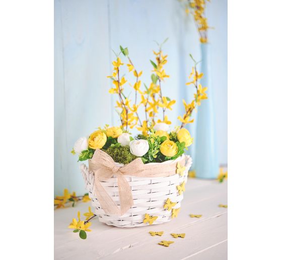 VBS Ranunculus, artificial, White/Yellow, approx. 28 cm, 10 pieces