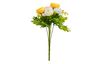Bouquet de renoncules VBS, artificielles, Blanc/Jaune, env. 28 cm