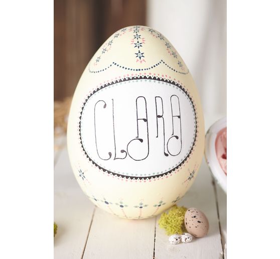 Œuf en polystyrène, 2 parties, 21 cm