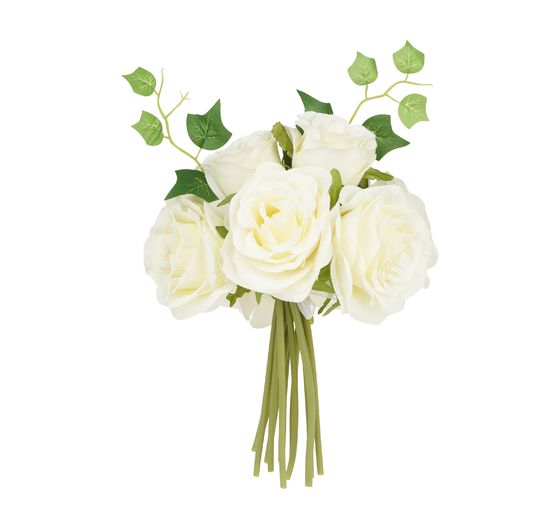 Bouquet de roses VBS, env. L 22 cm, blanc
