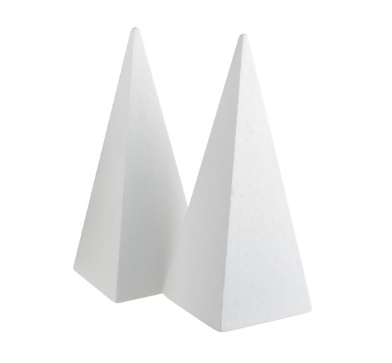 Pyramides XXL en polystyrène, 50 x 20 x 20 cm, 2 pc.