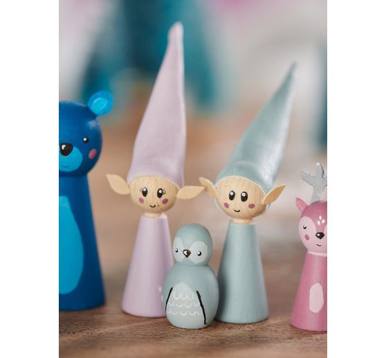 Figurines cônes en bois VBS