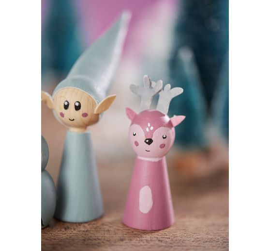 Figurines cônes en bois VBS