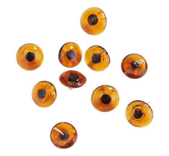 Yeux d'animaux à coudre, 10 pc., Ø12 mm, Brun