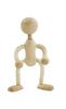 Poupée en bois brut, env. 10 cm