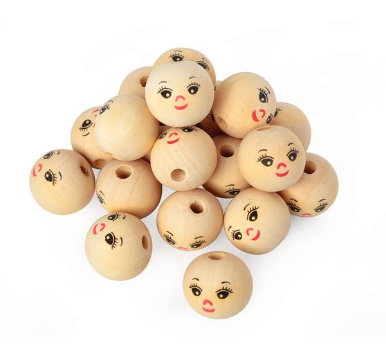 VBS Wooden heads "Nature", Ø 30 mm, 25 pieces