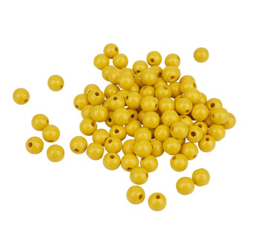 Perles en bois, Ø 8 mm, 85 pc.