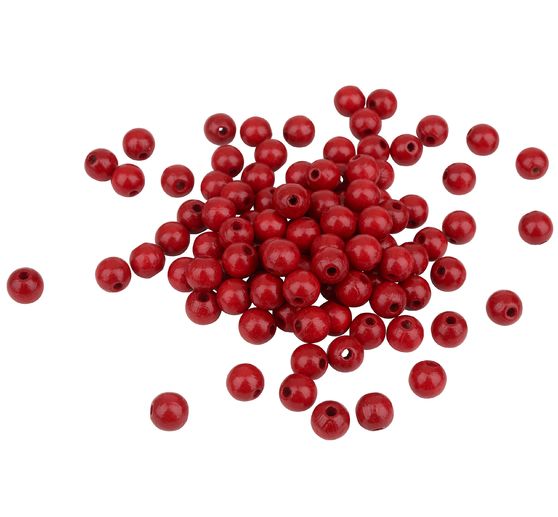 Perles en bois, Ø 8 mm, 85 pc.