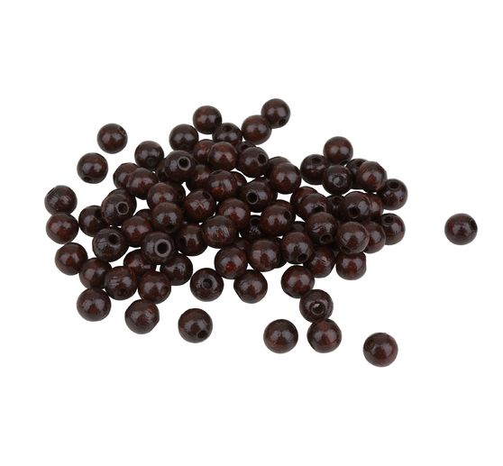 Perles en bois, Ø 8 mm, 85 pc.