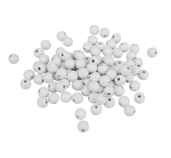 Perles en bois, Ø 8 mm, 85 pc.