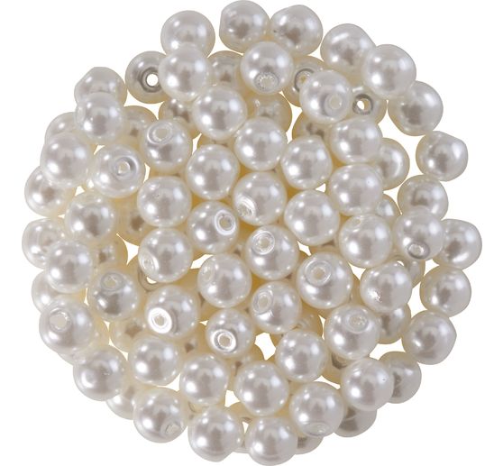 Perles en verre cirées, 100 pc., Ø 4 mm