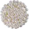Perles en verre cirées, 100 pc., Ø 4 mm Blanc