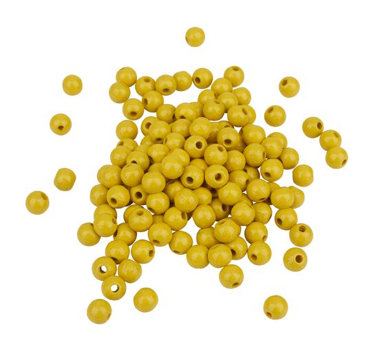 Perles en bois, Ø 6 mm, env. 125 pc.